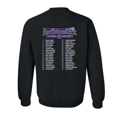 Northwestern - NCAA Women's Lacrosse : Crewneck Sweatshirt Roster Shirt
