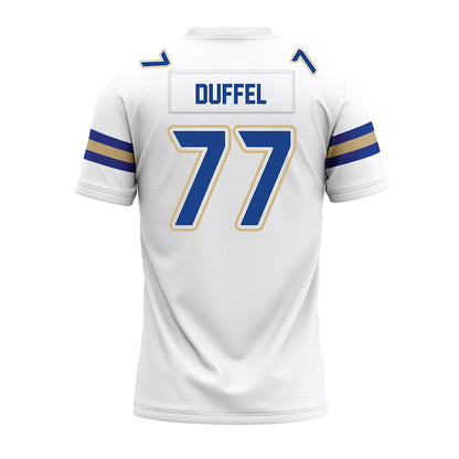 Tulsa - NCAA Football : Brody Duffel - White Premium Football Jersey