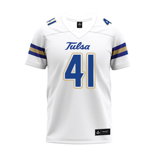 Tulsa - NCAA Football : Will Upshaw - White Premium Football Jersey-0