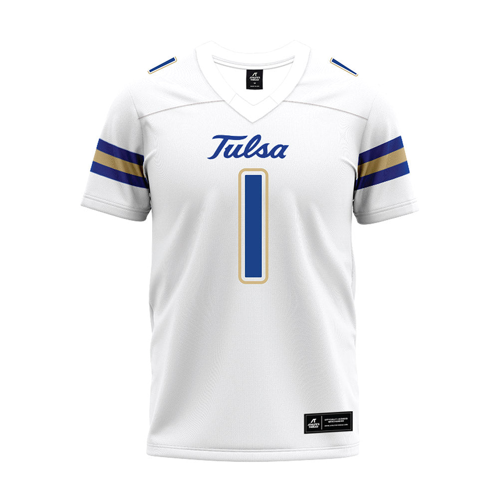 Tulsa - NCAA Football : Zach Williams - White Premium Football Jersey-0