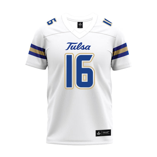 Tulsa - NCAA Football : Devin robinson - White Premium Football Jersey-0