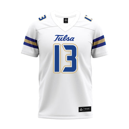 Tulsa - NCAA Football : Joshua Rushing - White Premium Football Jersey-0