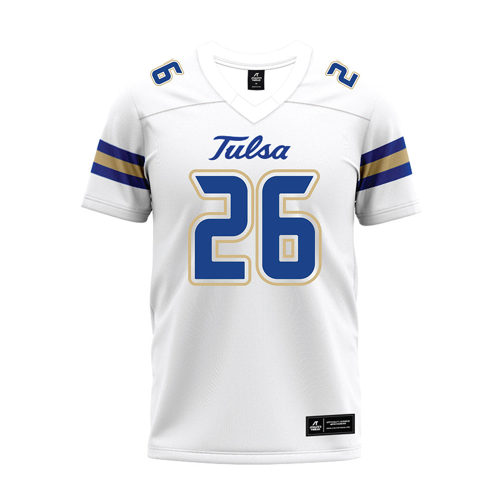 Tulsa - NCAA Football : Kainon Gibson - White Premium Football Jersey-0