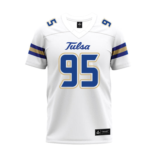 Tulsa - NCAA Football : Evan Guenthner - White Premium Football Jersey