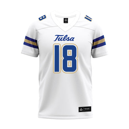 Tulsa - NCAA Football : Cj Lewis - White Premium Football Jersey-0