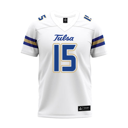 Tulsa - NCAA Football : Thomas Davis - White Premium Football Jersey-0