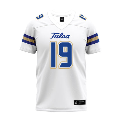 Tulsa - NCAA Football : Barrett Mullen - White Premium Football Jersey-0