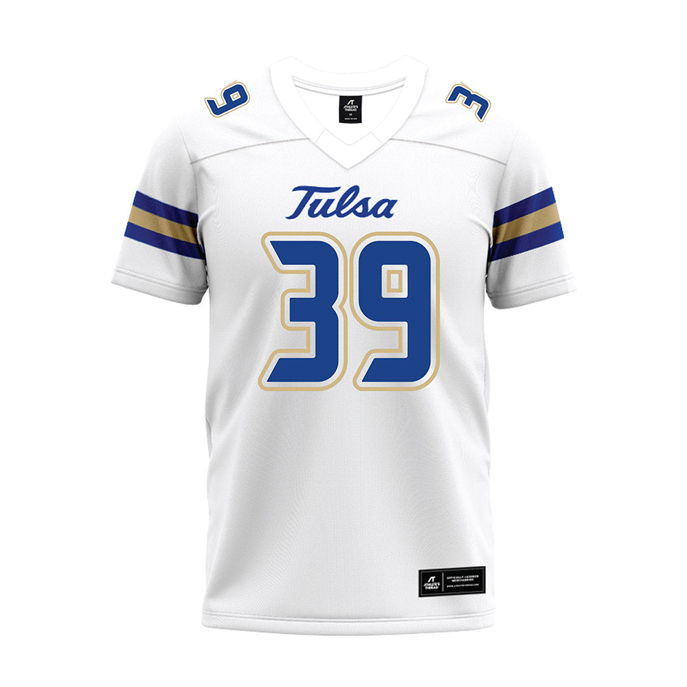 Tulsa - NCAA Football : Zach Claton - White Premium Football Jersey-0