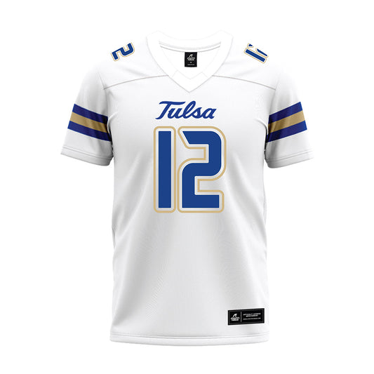 Tulsa - NCAA Football : Dedaunte Scott - White Premium Football Jersey-0