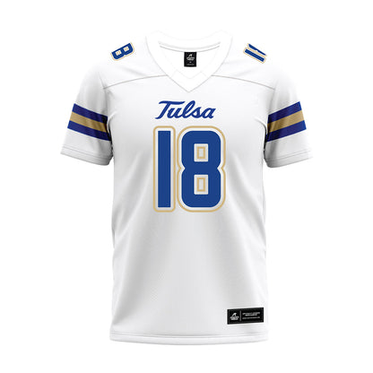 Tulsa - NCAA Football : Marlon Hauck - White Premium Football Jersey-0