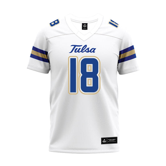 Tulsa - NCAA Football : Marlon Hauck - White Premium Football Jersey-0