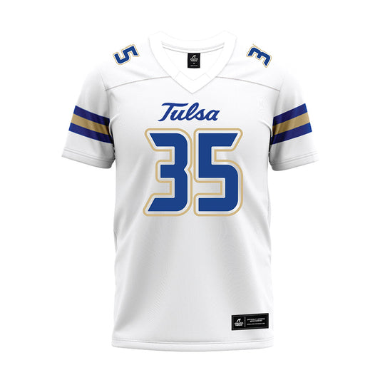 Tulsa - NCAA Football : C.J. Turner - White Premium Football Jersey-0