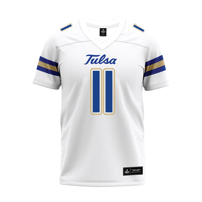Tulsa - NCAA Football : Jaylen George - White Premium Football Jersey-0