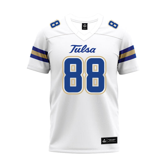 Tulsa - NCAA Football : Elijah Potts - White Premium Football Jersey-0