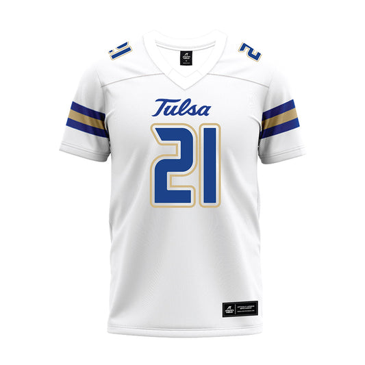 Tulsa - NCAA Football : Aquavious Dunbar - White Premium Football Jersey-0