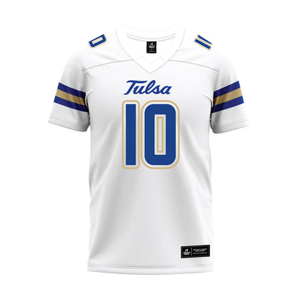 Tulsa - NCAA Football : Owen Carey - White Premium Football Jersey-0
