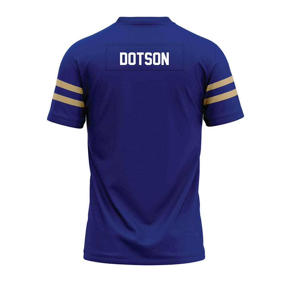 Tulsa - NCAA Football : Davis Dotson - Blue Premium Football Jersey-1