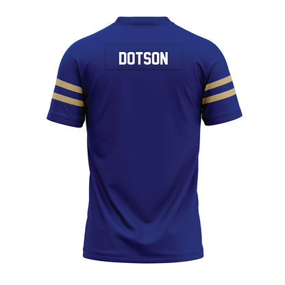 Tulsa - NCAA Football : Davis Dotson - Blue Premium Football Jersey-1