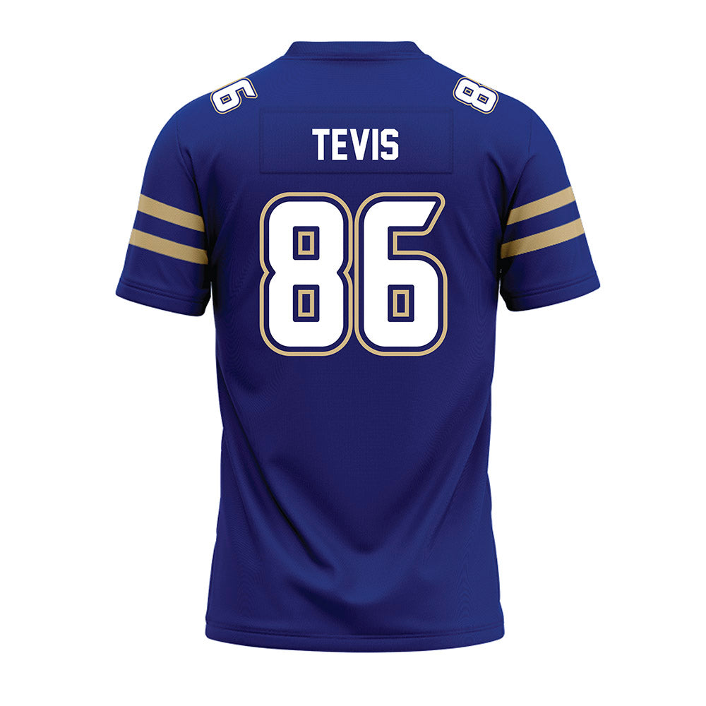 Tulsa - NCAA Football : Luke Tevis - Blue Premium Football Jersey-1