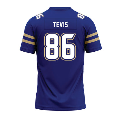 Tulsa - NCAA Football : Luke Tevis - Blue Premium Football Jersey-1