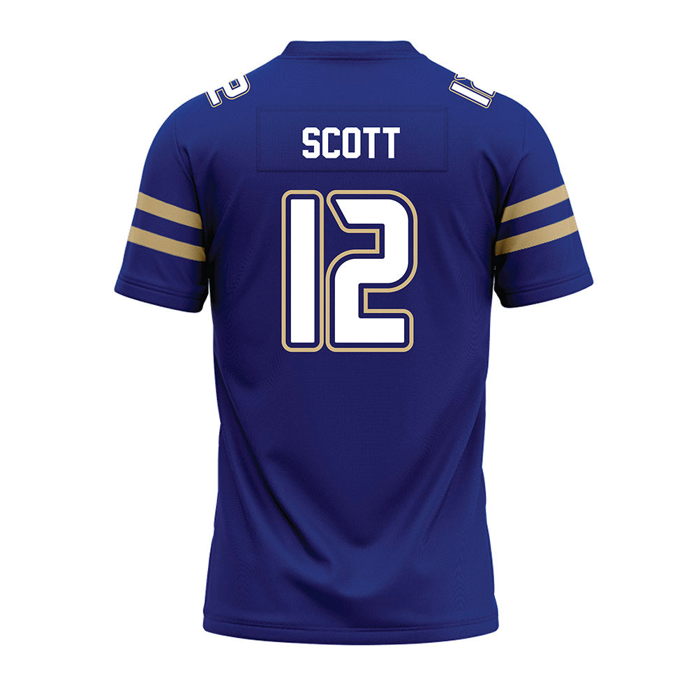 Tulsa - NCAA Football : Dedaunte Scott - Blue Premium Football Jersey-1