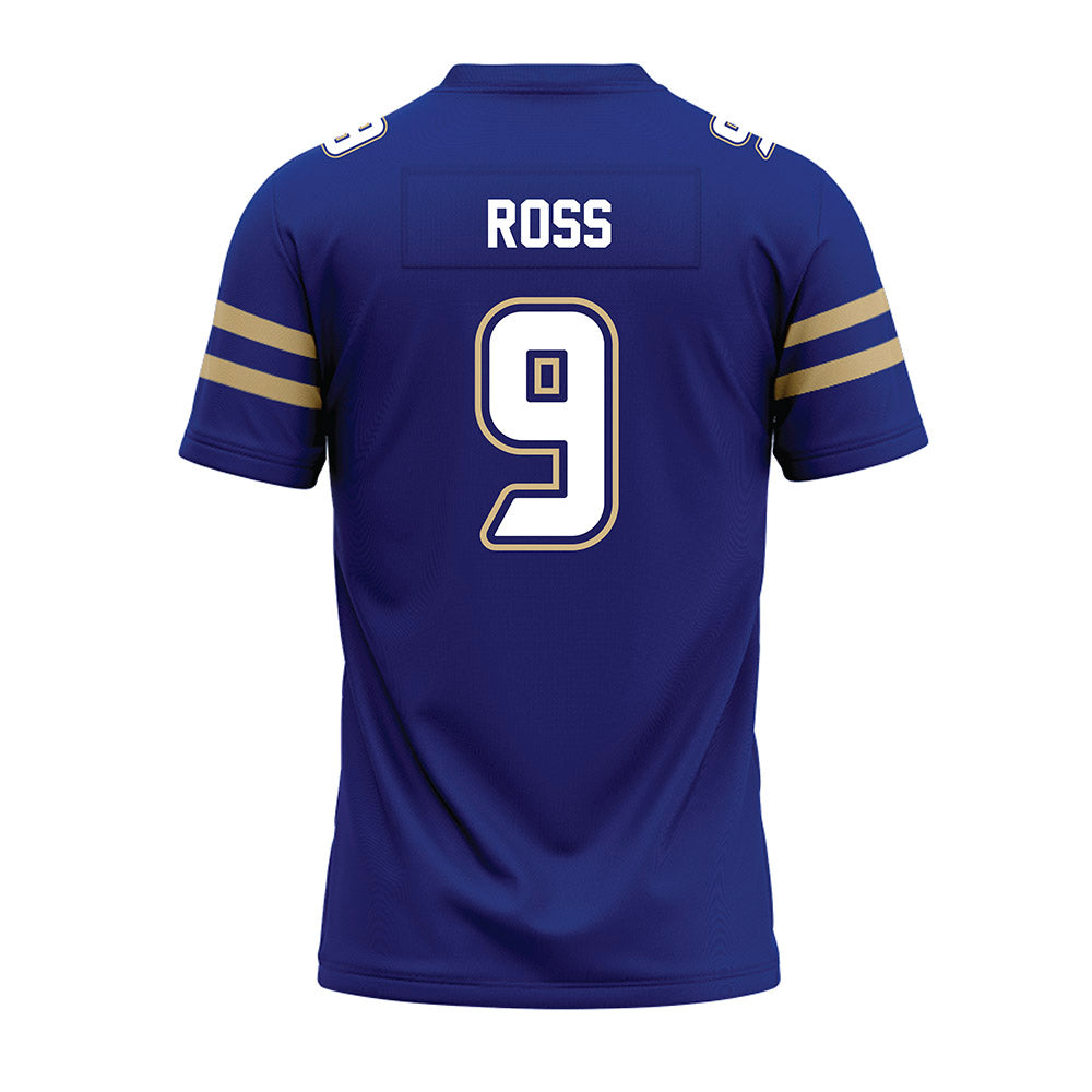 Tulsa - NCAA Football : Javon Ross - Blue Premium Football Jersey-1