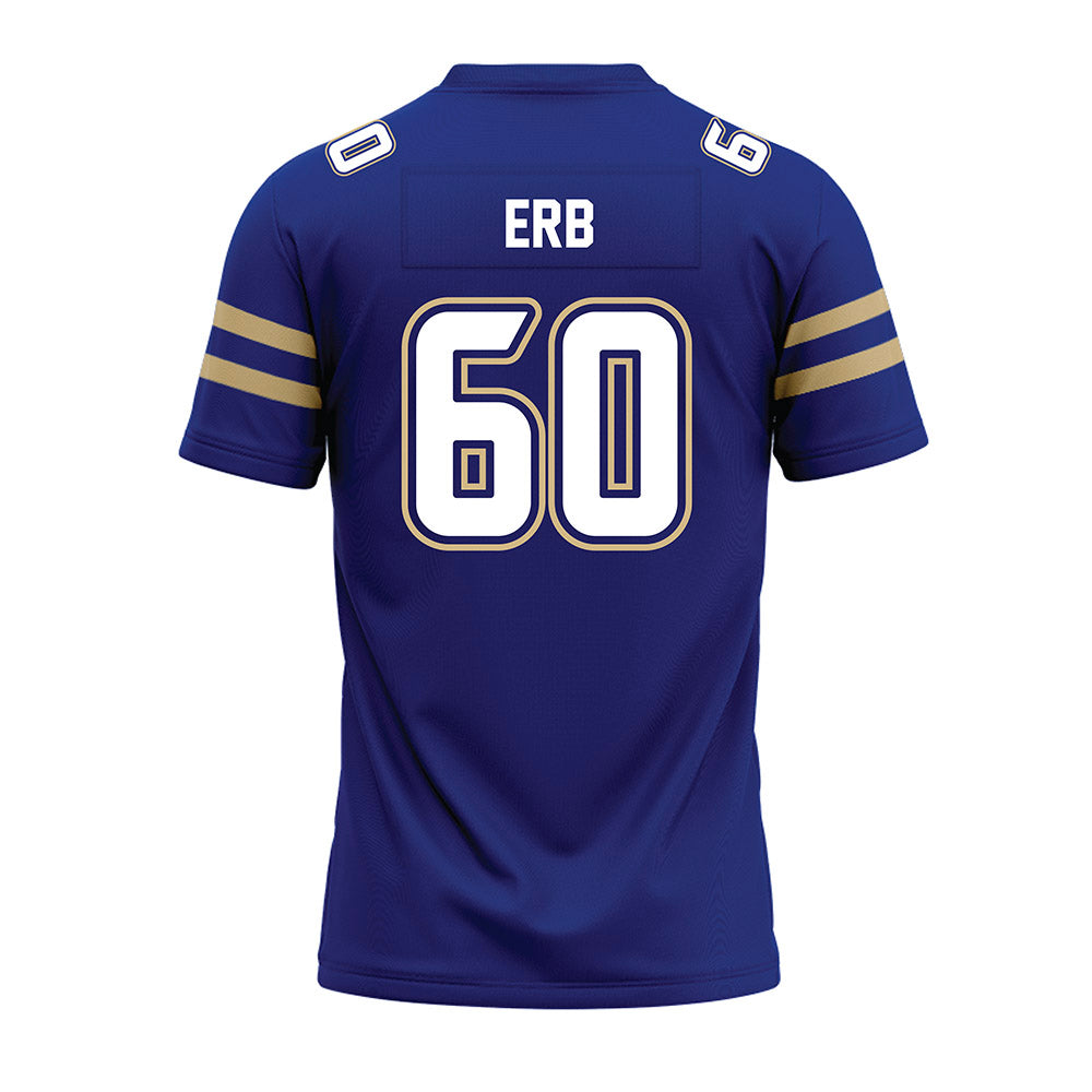 Tulsa - NCAA Football : Hunter Erb - Blue Premium Football Jersey-1