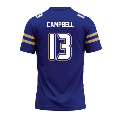 Tulsa - NCAA Football : NuNu Campbell - Blue Premium Football Jersey-1