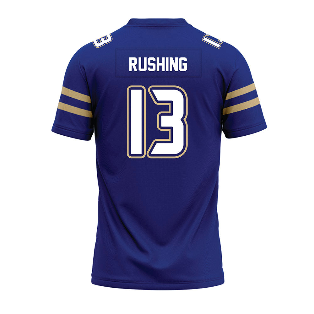 Tulsa - NCAA Football : Joshua Rushing - Blue Premium Football Jersey-1