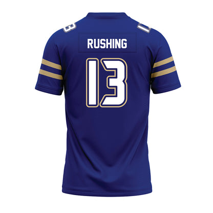 Tulsa - NCAA Football : Joshua Rushing - Blue Premium Football Jersey-1