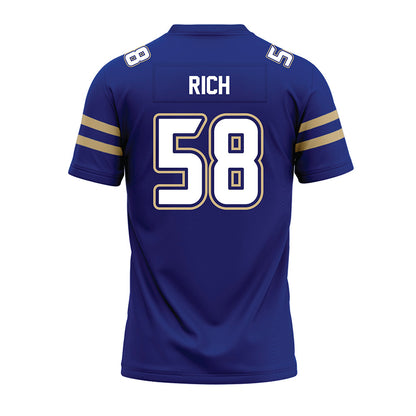 Tulsa - NCAA Football : Tyler Rich - Blue Premium Football Jersey