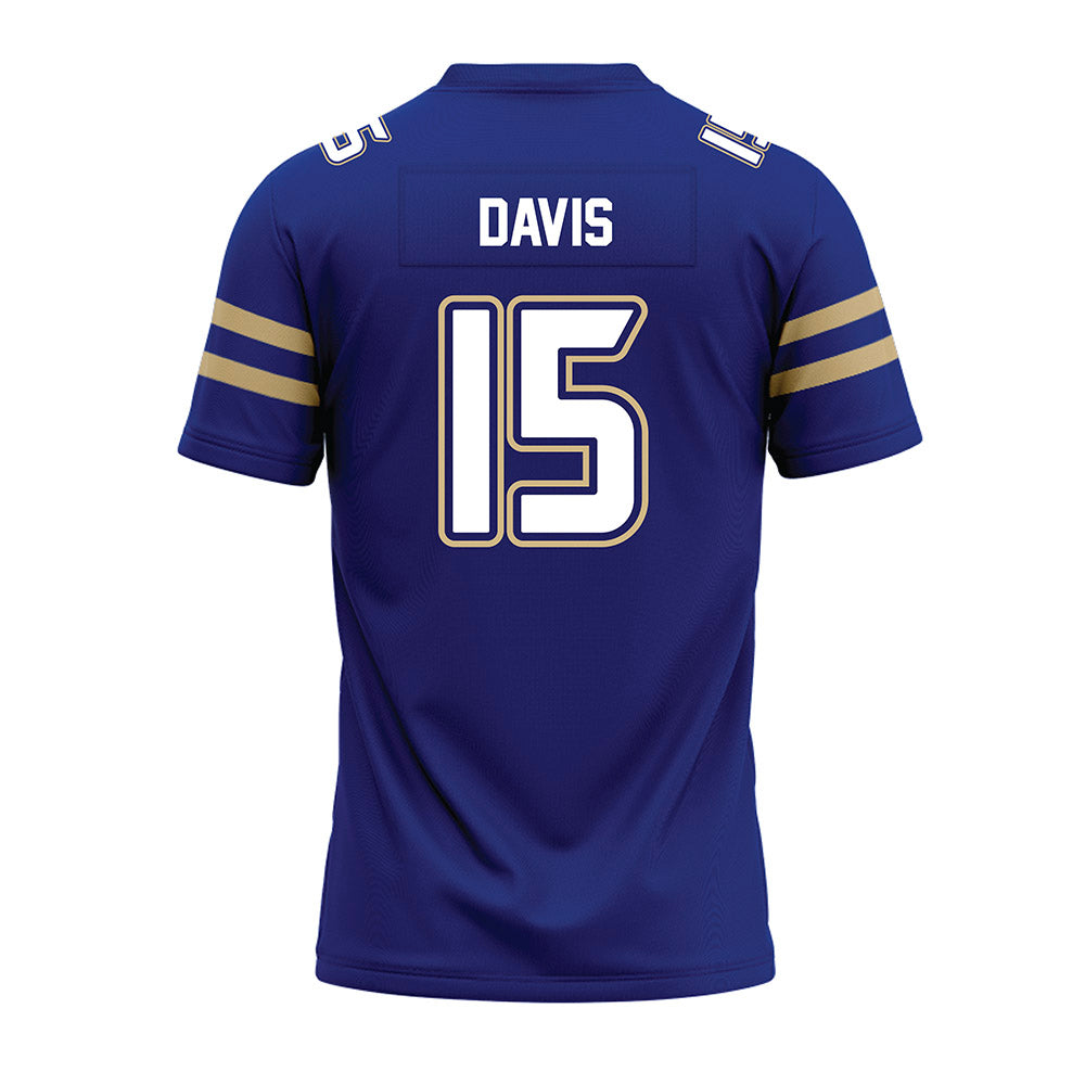 Tulsa - NCAA Football : Thomas Davis - Blue Premium Football Jersey-1