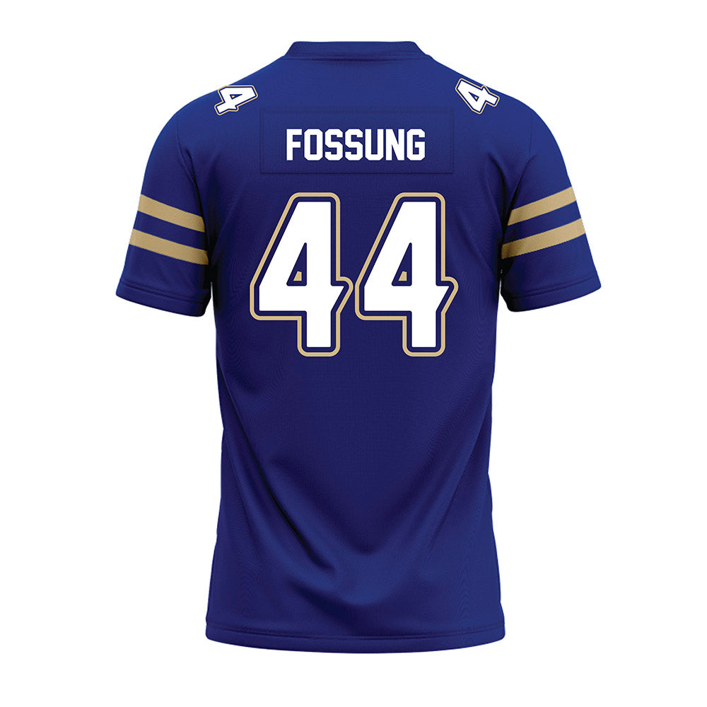 Tulsa - NCAA Football : Kadin Fossung - Blue Premium Football Jersey-1