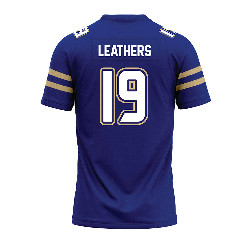 Tulsa - NCAA Football : Rylan Leathers - Blue Premium Football Jersey-1