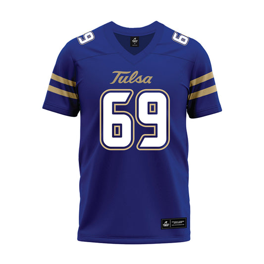 Tulsa - NCAA Football : Ryley Kester - Blue Premium Football Jersey-0