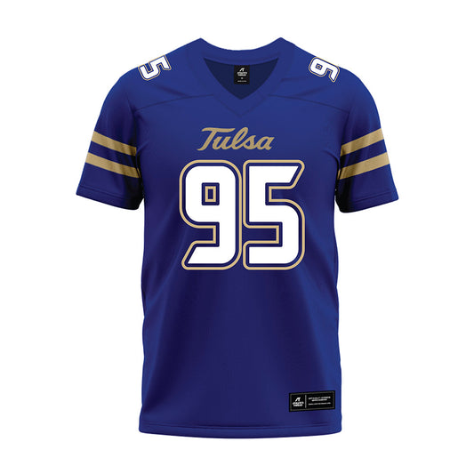 Tulsa - NCAA Football : Evan Guenthner - Blue Premium Football Jersey