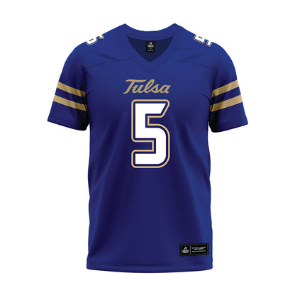 Tulsa - NCAA Football : Dexter Williams II - Blue Premium Football Jersey-0