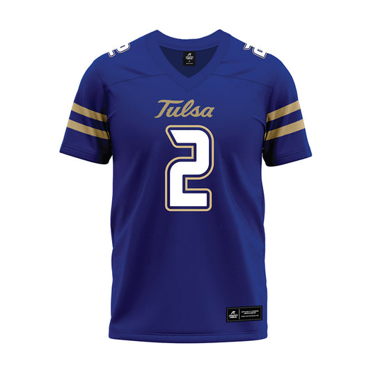 Tulsa - NCAA Football : Jehlen Cannady - Blue Premium Football Jersey-0