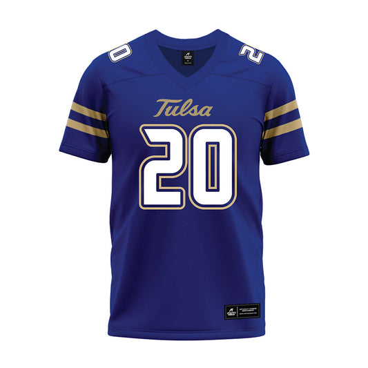 Tulsa - NCAA Football : Jayce Morgan - Blue Premium Football Jersey-0