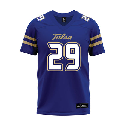 Tulsa - NCAA Football : Max Tulen - Blue Premium Football Jersey-0