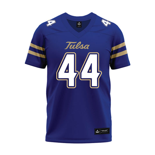 Tulsa - NCAA Football : Kadin Fossung - Blue Premium Football Jersey-0