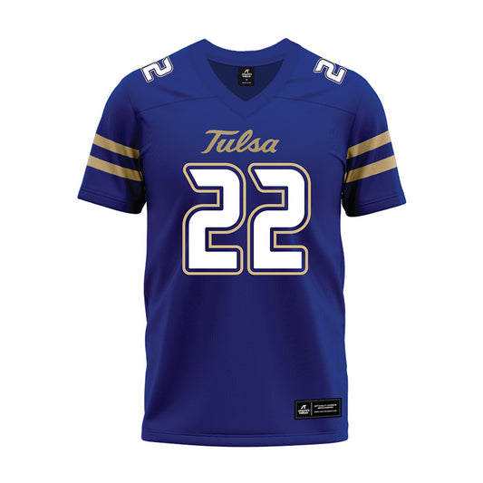 Tulsa - NCAA Football : Kelvin Washington - Blue Premium Football Jersey-0