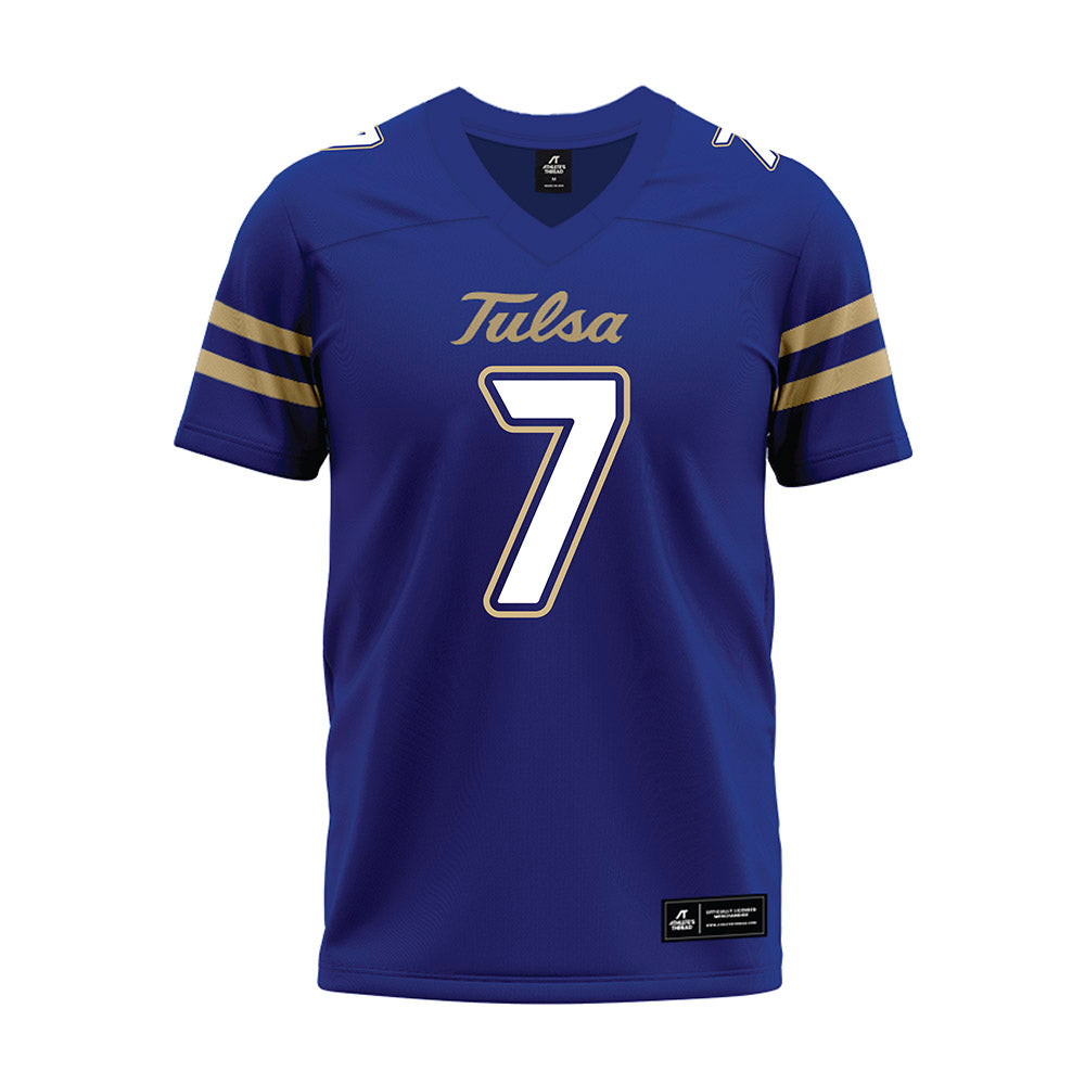 Tulsa - NCAA Football : Jimmy Calloway - Blue Premium Football Jersey-0
