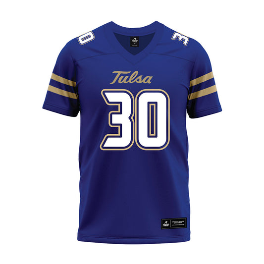 Tulsa - NCAA Football : Maruio White - Blue Premium Football Jersey-0
