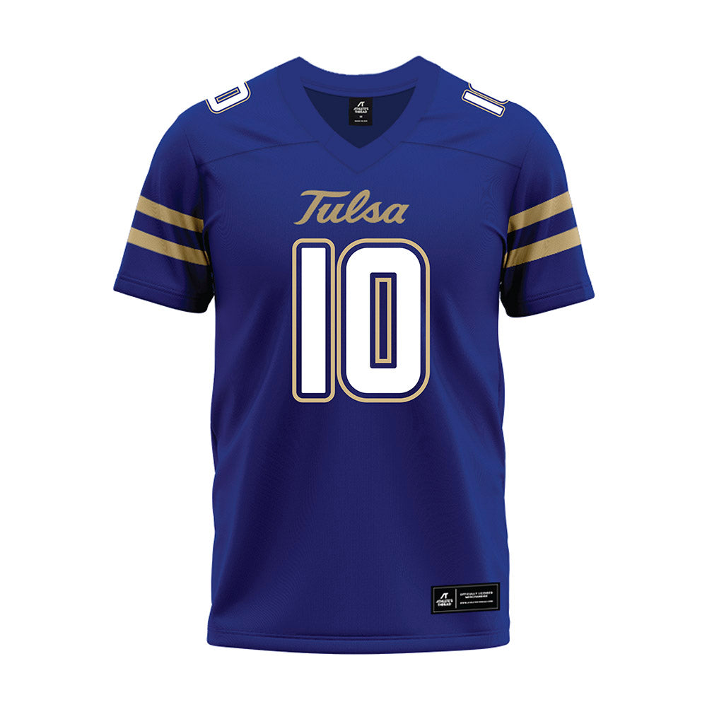 Tulsa - NCAA Football : Arias Nash - Blue Premium Football Jersey-0