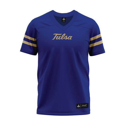 Tulsa - NCAA Football : Oran Singleton - Blue Premium Football Jersey-0