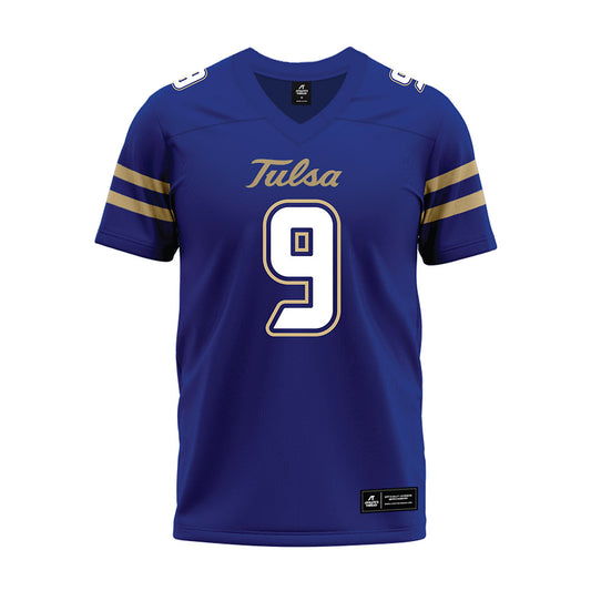 Tulsa - NCAA Football : Javon Ross - Blue Premium Football Jersey-0