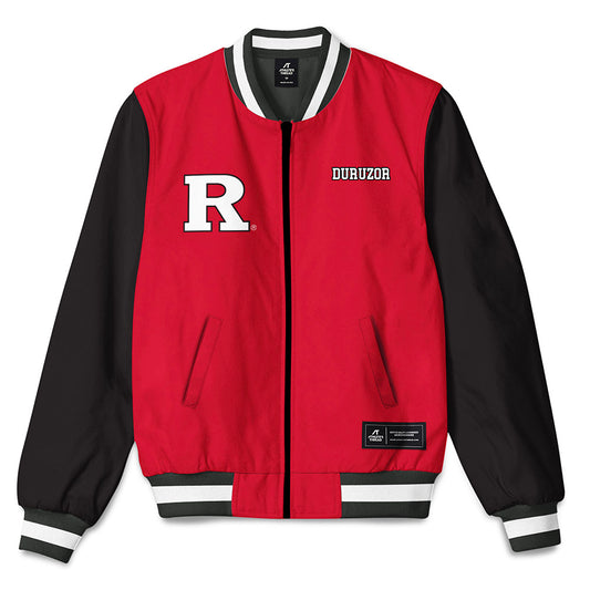 Rutgers - NCAA Women's Track & Field : Success Duruzor - Bomber Jacket-0
