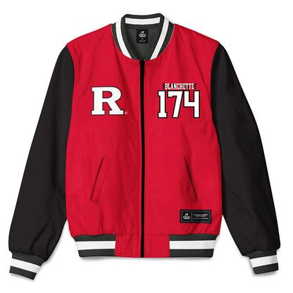 Rutgers - NCAA Wrestling : Nate Blanchette - Bomber Jacket-0