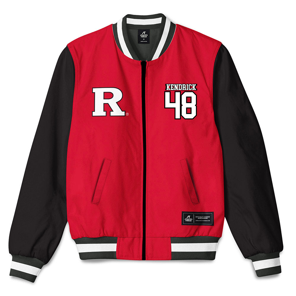 Rutgers - NCAA Baseball : Thomas Kendrick - Bomber Jacket-0
